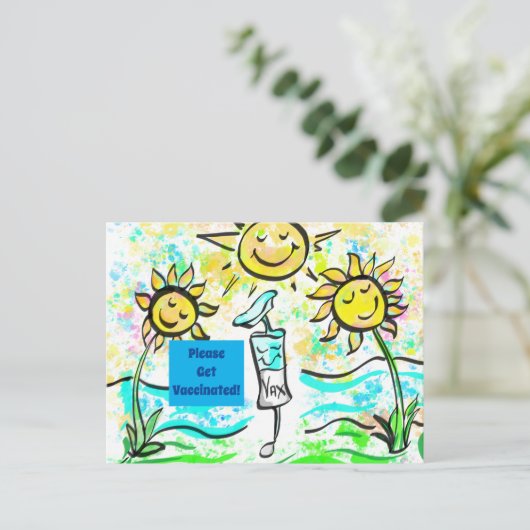 GET VACCINATED    ポストカード (スタンド正面)