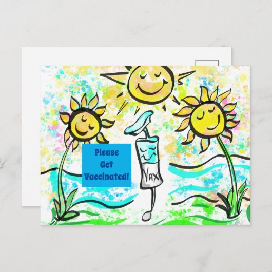 GET VACCINATED    ポストカード (正面/裏面)