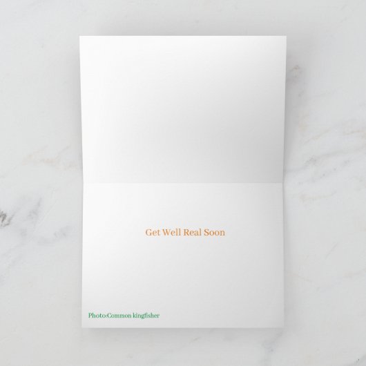 Get Wellカード用の一般的なカワセミ カード (内部)