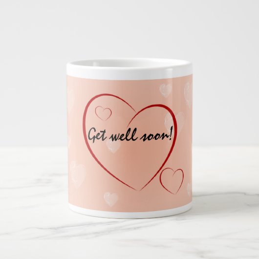 Get Wellハート ジャンボコーヒーマグカップ (正面)