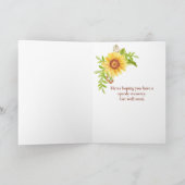 Get Wellフローラ黄色ひまわり カード (内部)