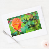 Get Well カリブの Soonバラ#1-2スタンプ 長方形シール (封筒)