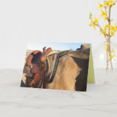 Get Well スリップまたは滑ること Saddle Card – 西 カード (黄色い花)