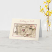 GET WELL -ヴィンテージティーセット カード (黄色い花)