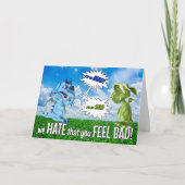 Get Well 子供へ不機嫌とSad Dragons カード (正面)