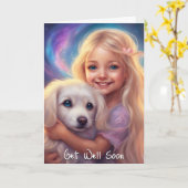 Get Well – 折り畳みグリーティングカード カード (黄色い花)