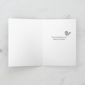 Get Well 考える's of You聖なる書物、 経典水彩鳥 カード (内部)