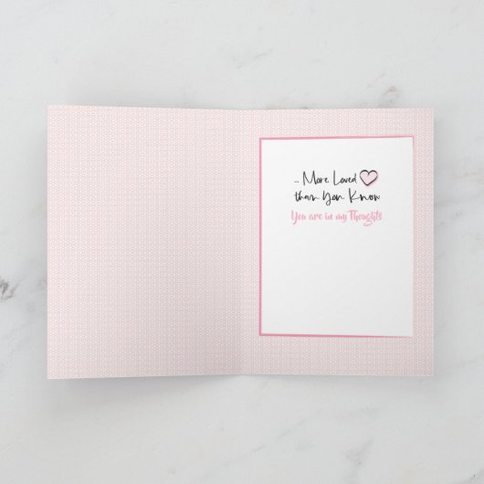 Get Well 考え Of You Female Support カード (内部)