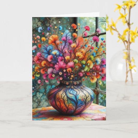 Get Well After Surgery Cheerful with Flowers Card カード (黄色い花)