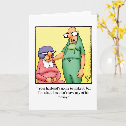 Get Well Aumous Card "Specticules" カード (黄色い花)