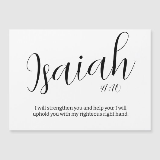 Get Well Bible Verse | Isaiah 41 | Strength Magnet (正面)