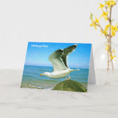 Get well cardの鳥の画像 カード (黄色い花)