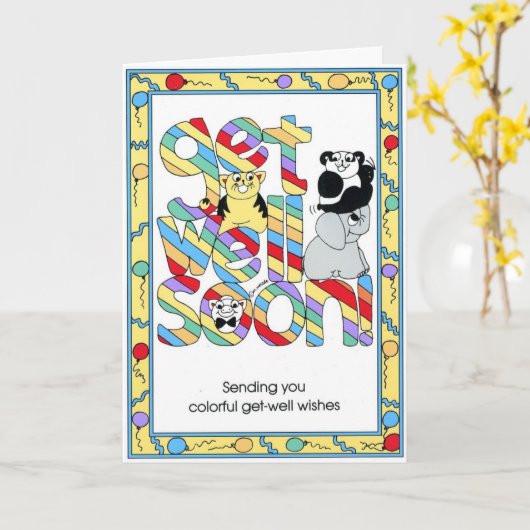 GET WELL CARD カード (黄色い花)