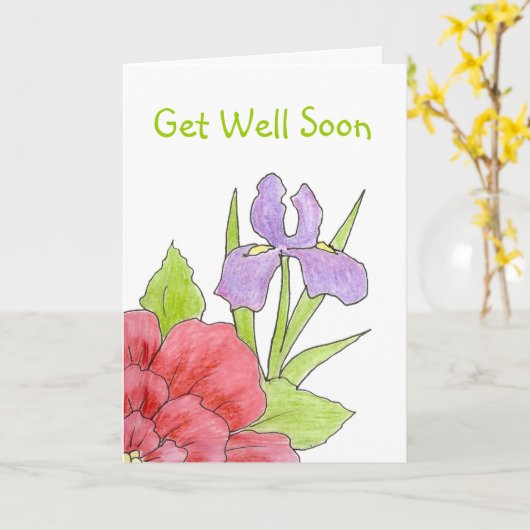 Get Well Card カード (黄色い花)