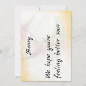 Get Well Card 招待状 (正面)