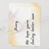 Get Well Card 招待状 (正面/裏面)