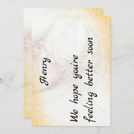 Get Well Card 招待状 (正面/裏面)