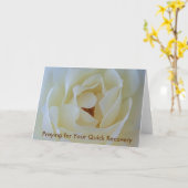 Get Well Card、白いバラ カード (黄色い花)