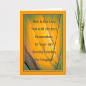 Get Well Card, COVID-19 Day's 離れ Hospital カード (正面)