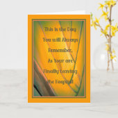 Get Well Card, COVID-19 Day's 離れ Hospital カード (黄色い花)