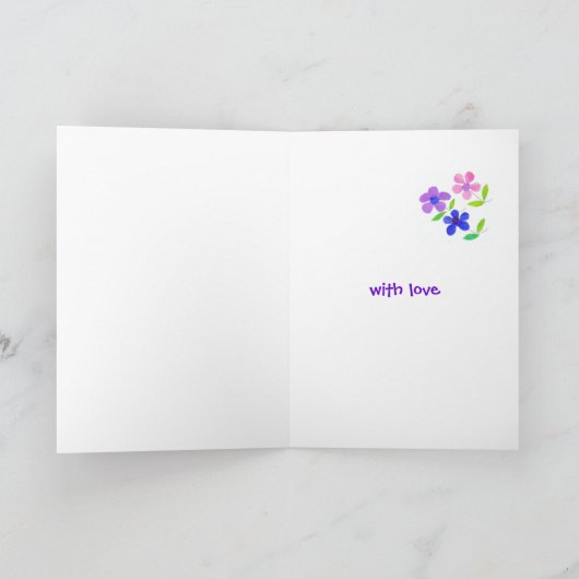 Get Well Card - Flower Power カード (内部)