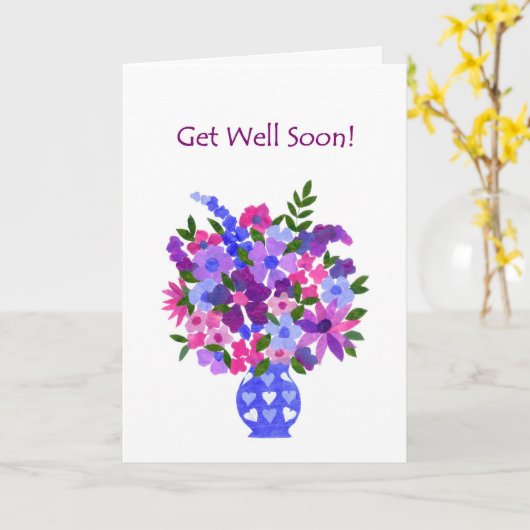 Get Well Card - Flower Power カード (黄色い花)
