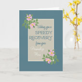 Get Well Card to Personalize, Pink Dogroses, Blue カード (黄色い花)