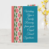 Get Well Carea Tunnel Syndromeカード、Water Lilies カード (黄色い花)