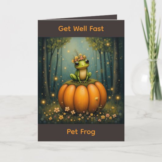 Get Well Fast Pet Frog カード (正面)
