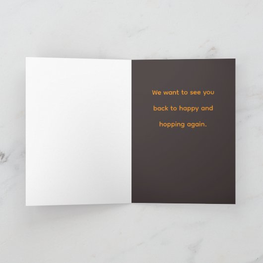 Get Well Fast Pet Frog カード (内部)