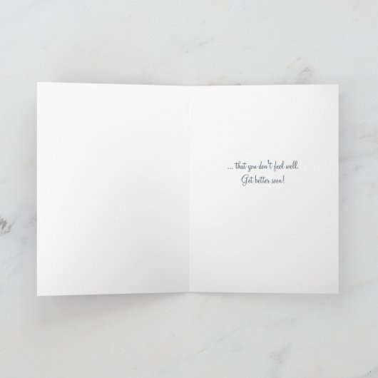 Get Well Feel Better Cute Dachshund Puppy カード (内部)