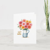 Get Well Flowers Greeting Card カード (正面)