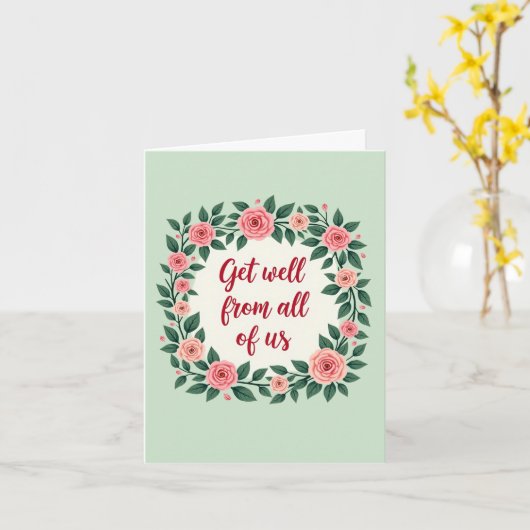 Get Well From All Of Us Card カード (黄色い花)
