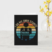 Get Well Funny Injury Hand Wrist, I Do My Own Stun カード (黄色い花)