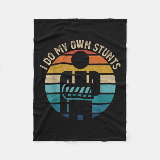 Get Well Funny Injury Hand Wrist, I Do My Own Stun フリースブランケット (正面)