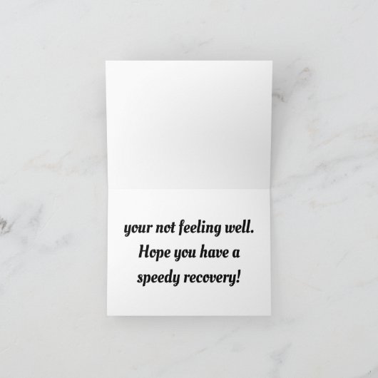 Get Well Guinea Pig Greeting Card カード (内部)