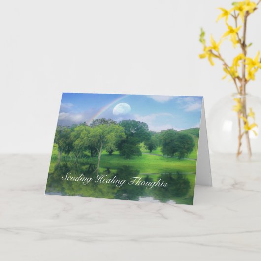 Get Well Healing Thoughtsカード カード (黄色い花)