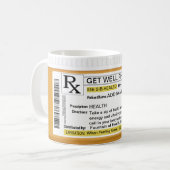 Get Well Prescription RX コーヒーマグカップ (正面左)