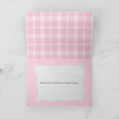 Get Well Soonトイレ紙転がピンクプレイド カード (内部)