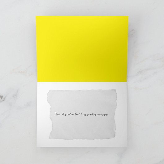 Get Well Soonトイレ紙転が カード (内部)