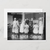 Get Well Soonナースはがき ポストカード (正面/裏面)
