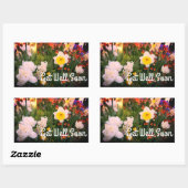 Get Well Soon春の花#1-1 Stickers 長方形シール (シート)