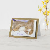 Get Well Soon虎猫 カード (黄色い花)