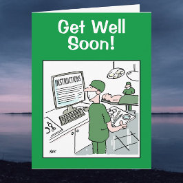 Get Well Soon – 外科医の検査の手順 カード
