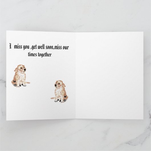 Get Well Soon :天気の下 カード (内部)