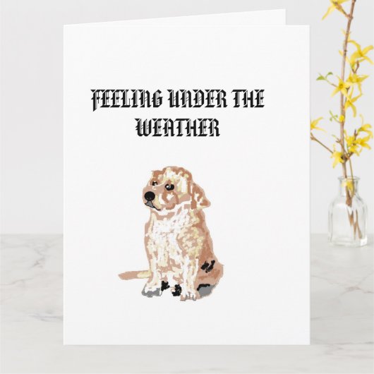 Get Well Soon ：天気の下 カード (黄色い花)