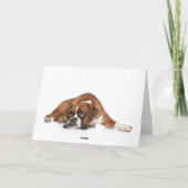 Get Well Soon Boxer Dog Greeting Card - Verse カード (裏面)