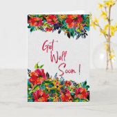 Get Well Soon – Bright Floral Watercolor カード (黄色い花)