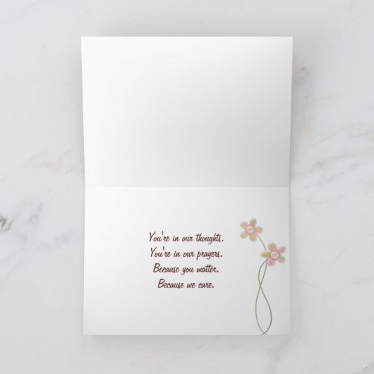 Get Well Soon Butterflies  カード (内部)