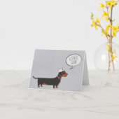 Get Well Soon Card - Dachshund inナース服 カード (黄色い花)